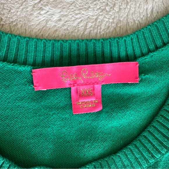 Lilly Pulitzer Marguerite Fringe Sweater Emerald Isle Green Size XXS - Picture 6 of 11